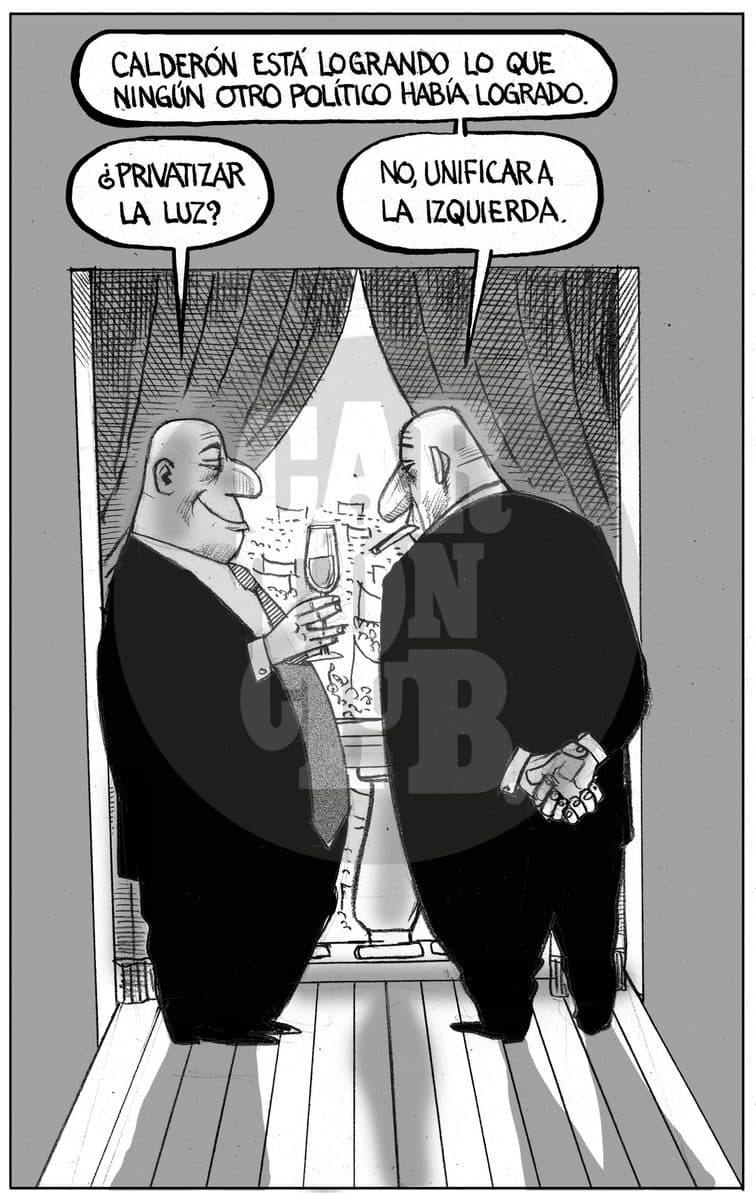 La causa del sme, cartón de El Fisgón