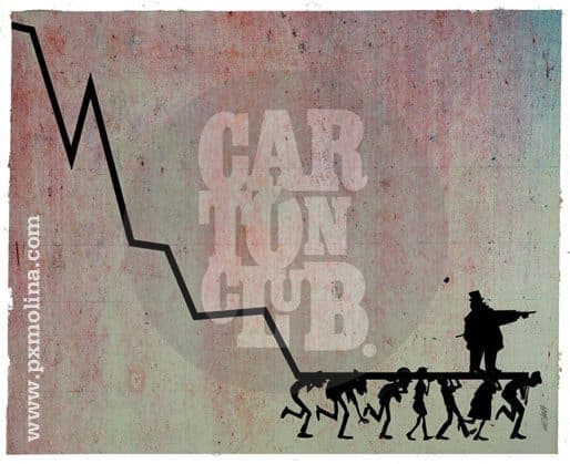 La crisis, cartón de PxMolina