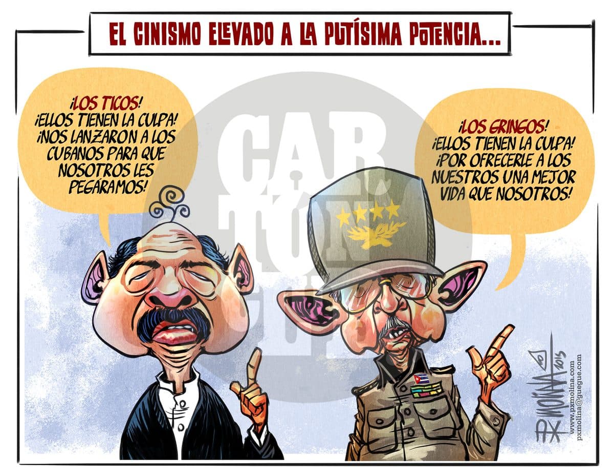 La crisis de migrantes cubanos en C.A..., cartón de PxMolina