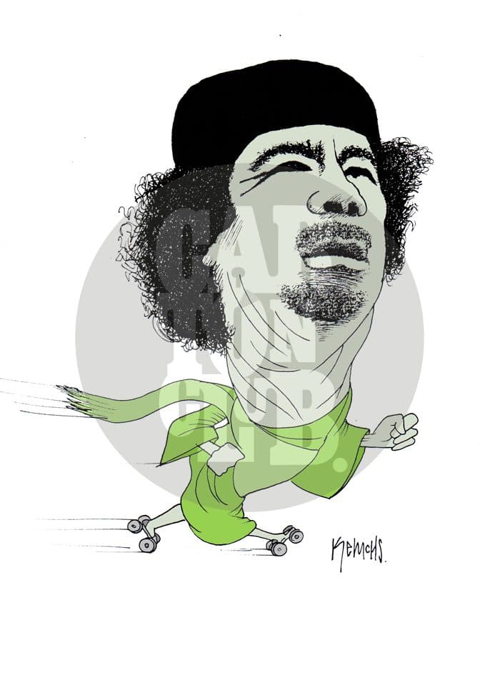 La huida de Gadafi