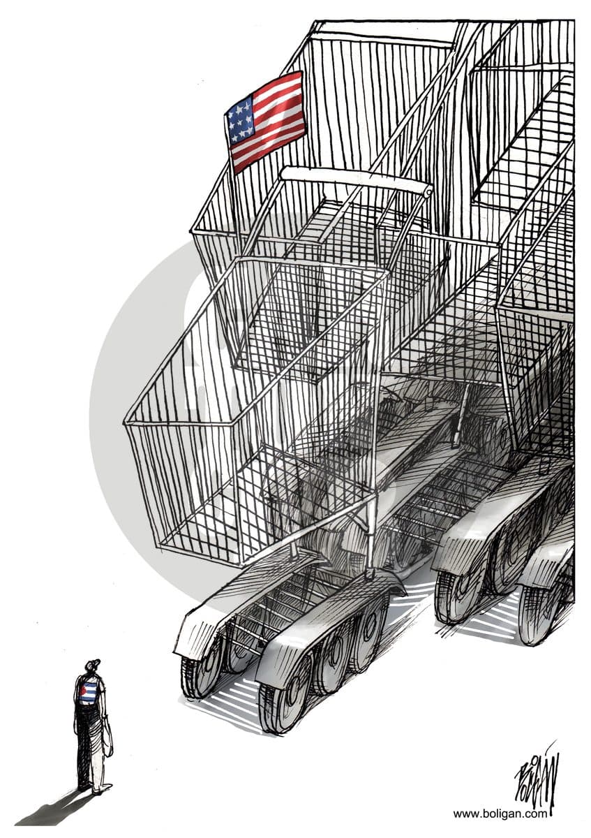La próxima invasión a Cuba, cartón de Ángel Boligán