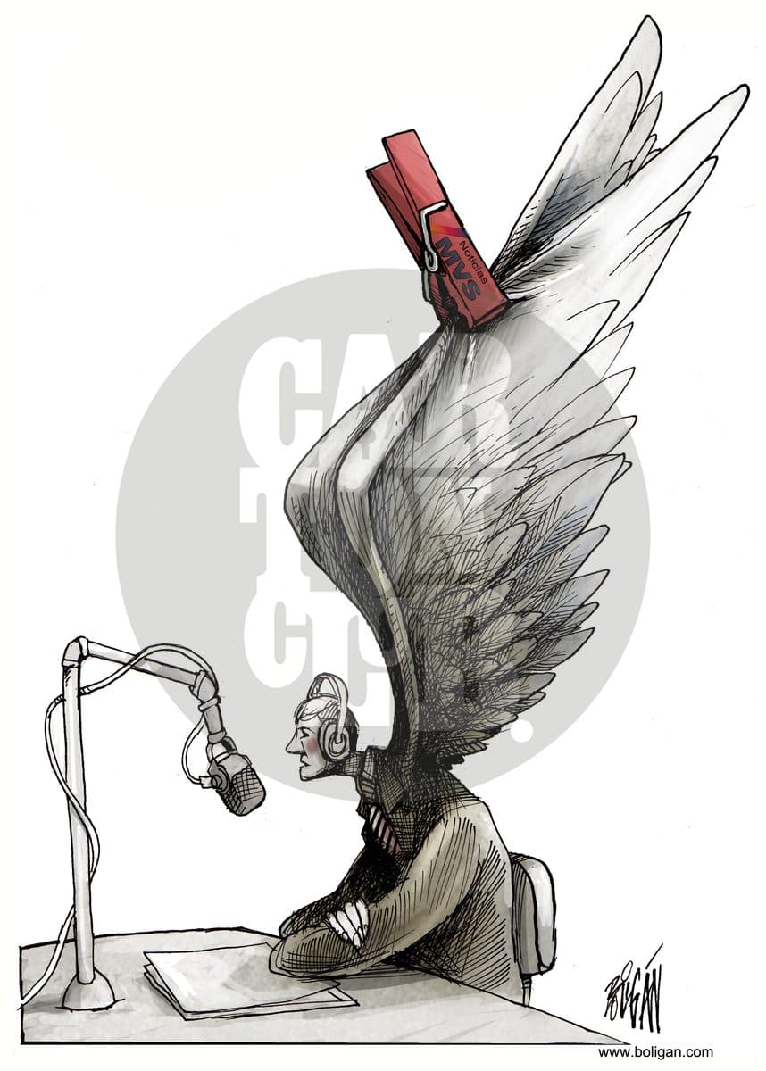 Lineamiento para conductores, cartón de Ángel Boligán