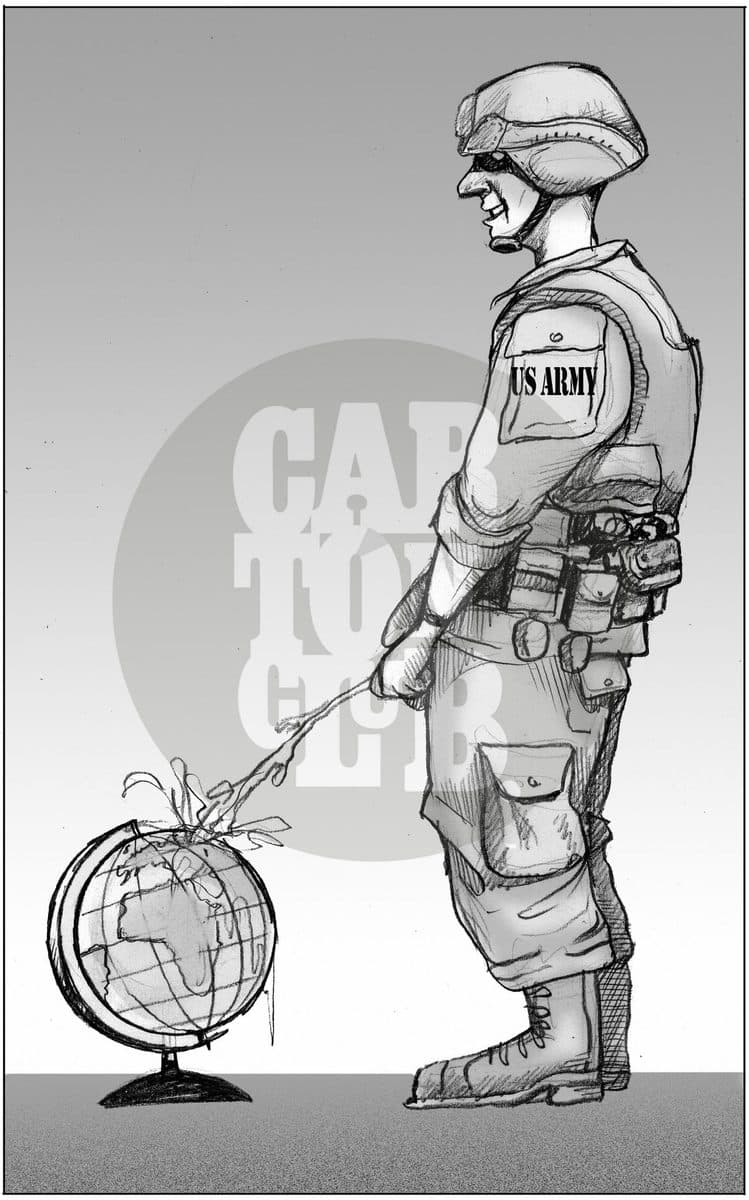 Los U.S. Meorines, cartón de El Fisgón
