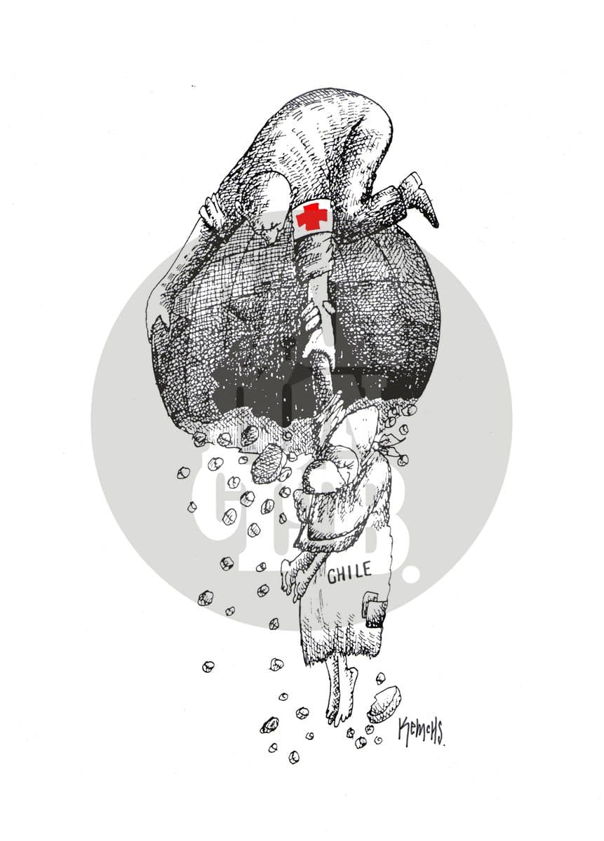 Mano amiga, cartón de Kemchs