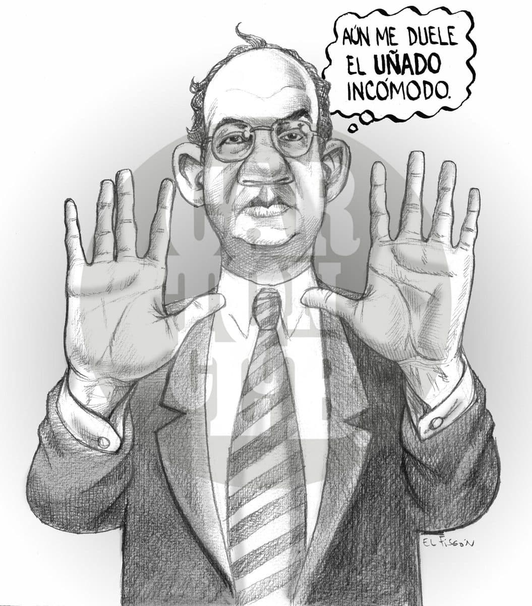 Manos limpias, cartón de El Fisgón