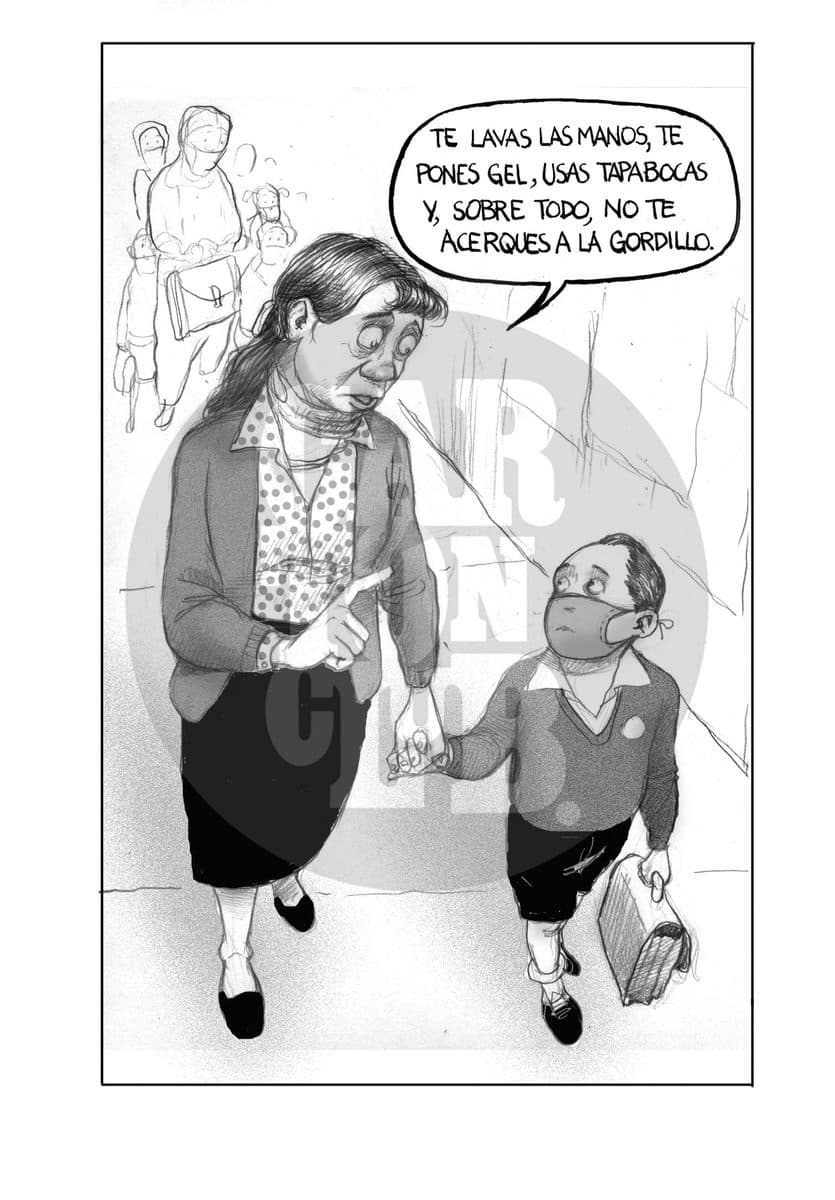 Medidas de Higiene, cartón de El Fisgón