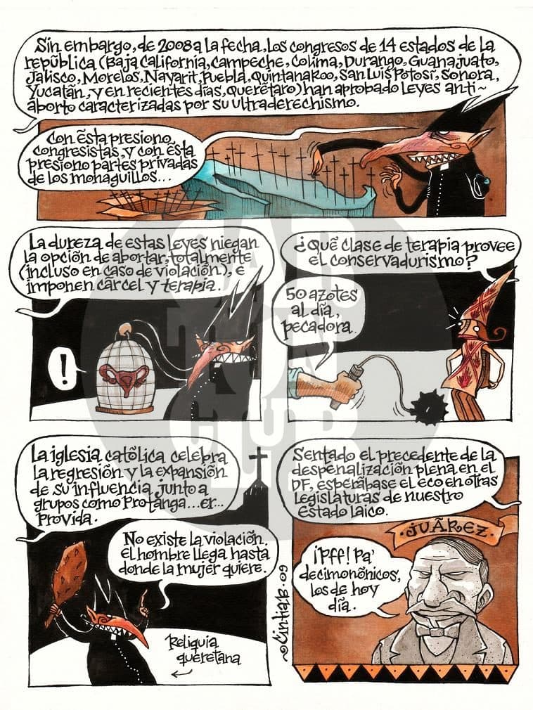 Medio México, Medieval 2, cartón de Cintia Bolio