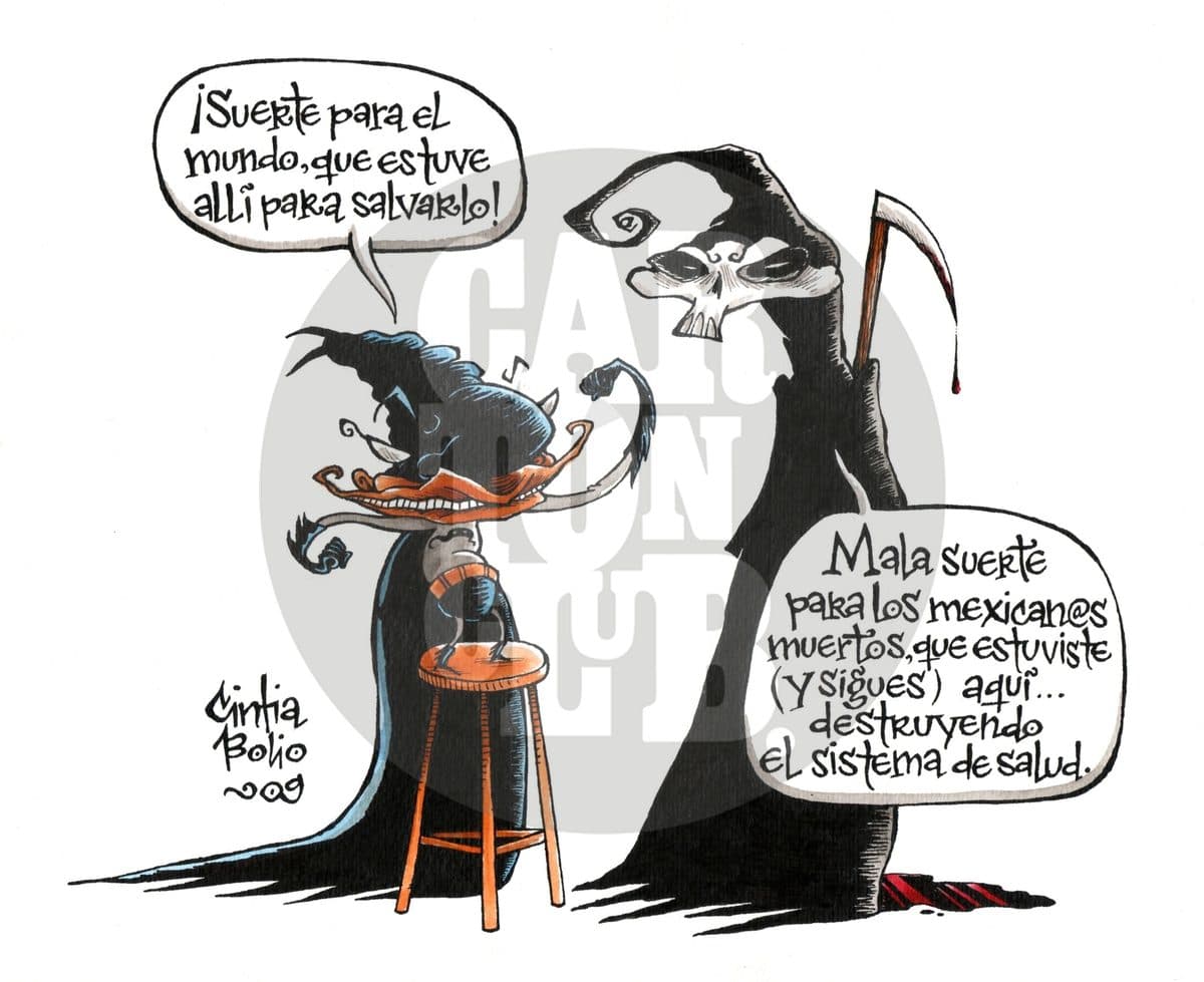 Megalómano, cartón de Cintia Bolio