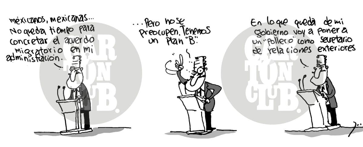 migracion, cartón de Garci