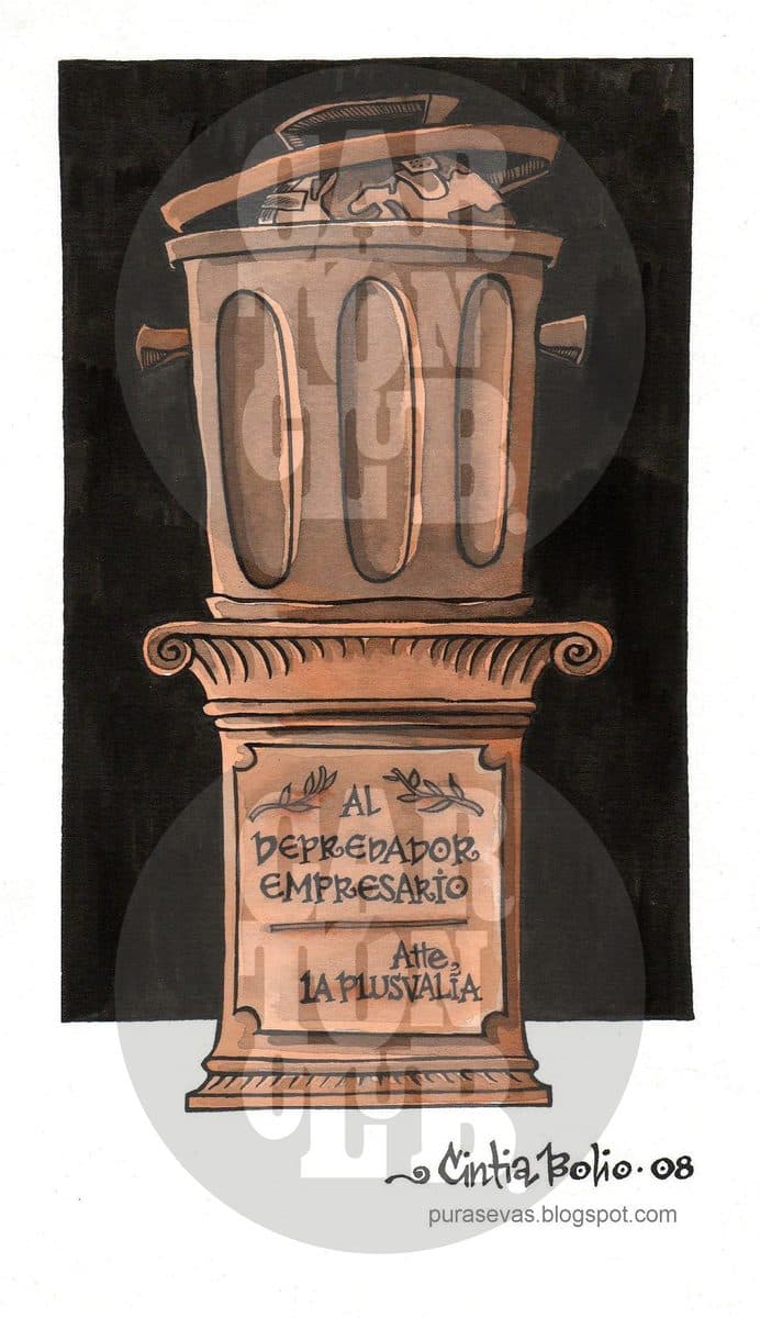 Monumento, cartón de Cintia Bolio