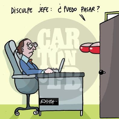 mujer2, cartón de Rayma