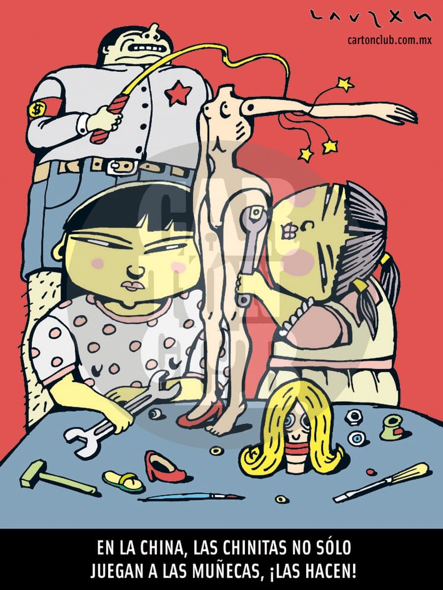 Niños del Mundo CHINA, cartón de Lauzán