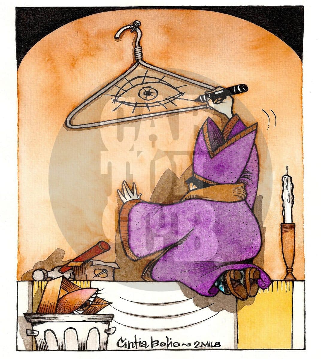 Norberto...¿por la vida?, cartón de Cintia Bolio