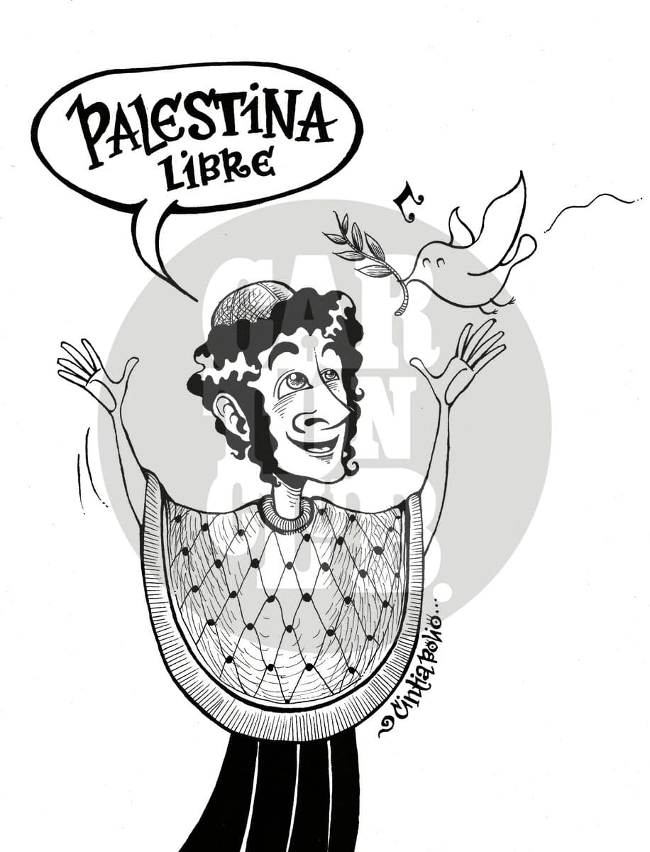 Palestina libre 2, cartón de Cintia Bolio