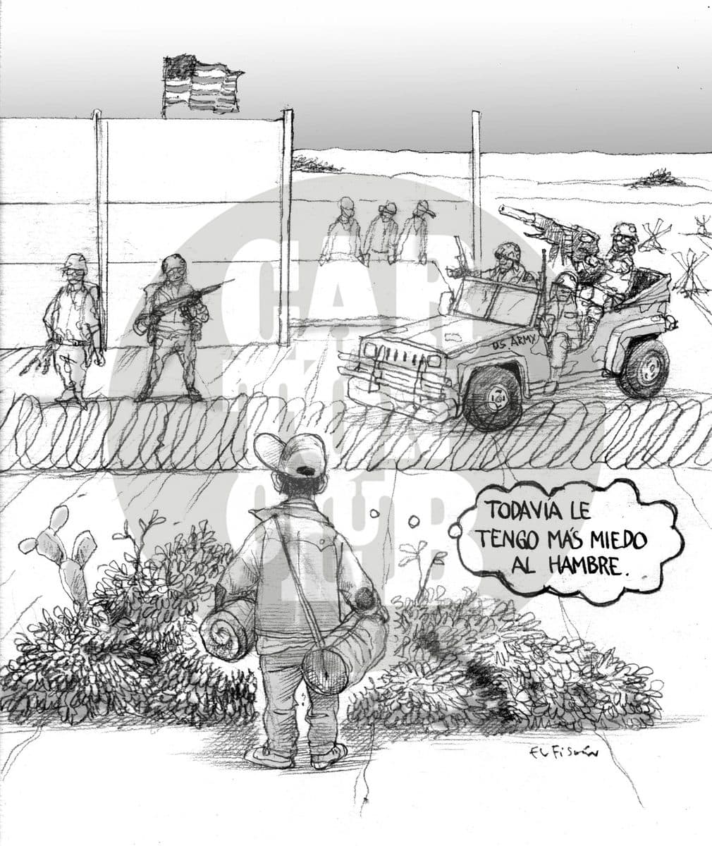 Permiso para matar, cartón de El Fisgón