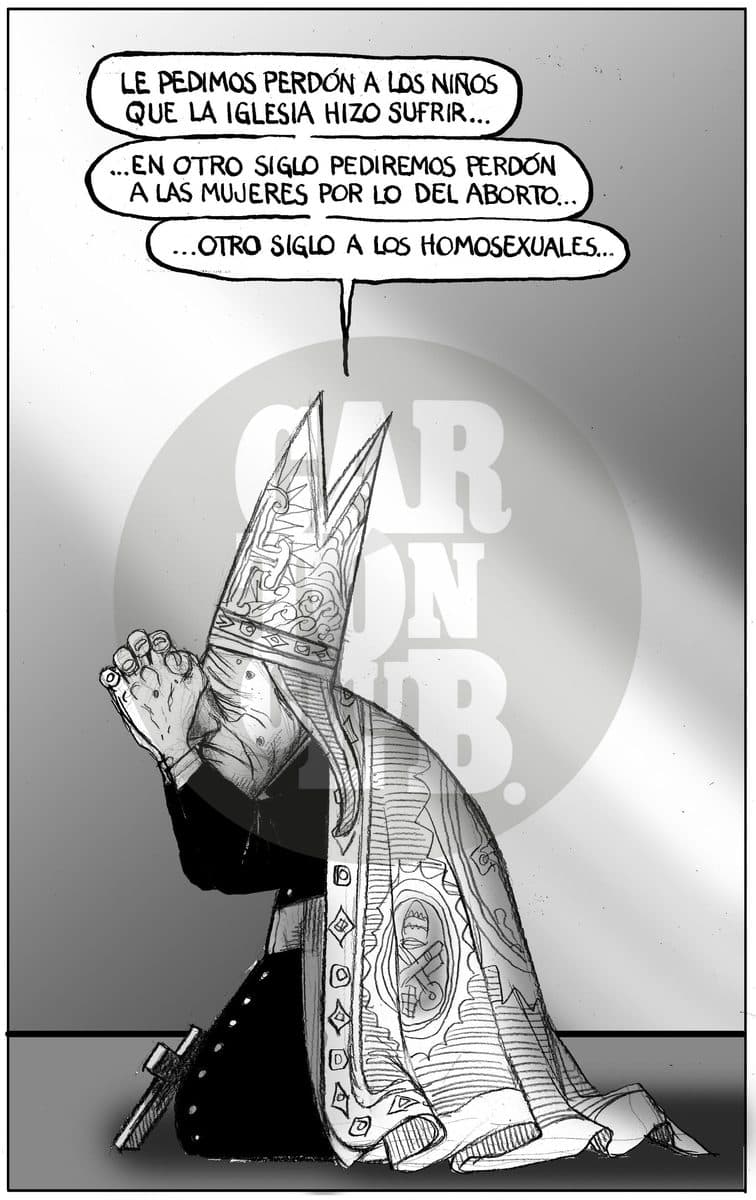 Petición de Perdon, cartón de El Fisgón