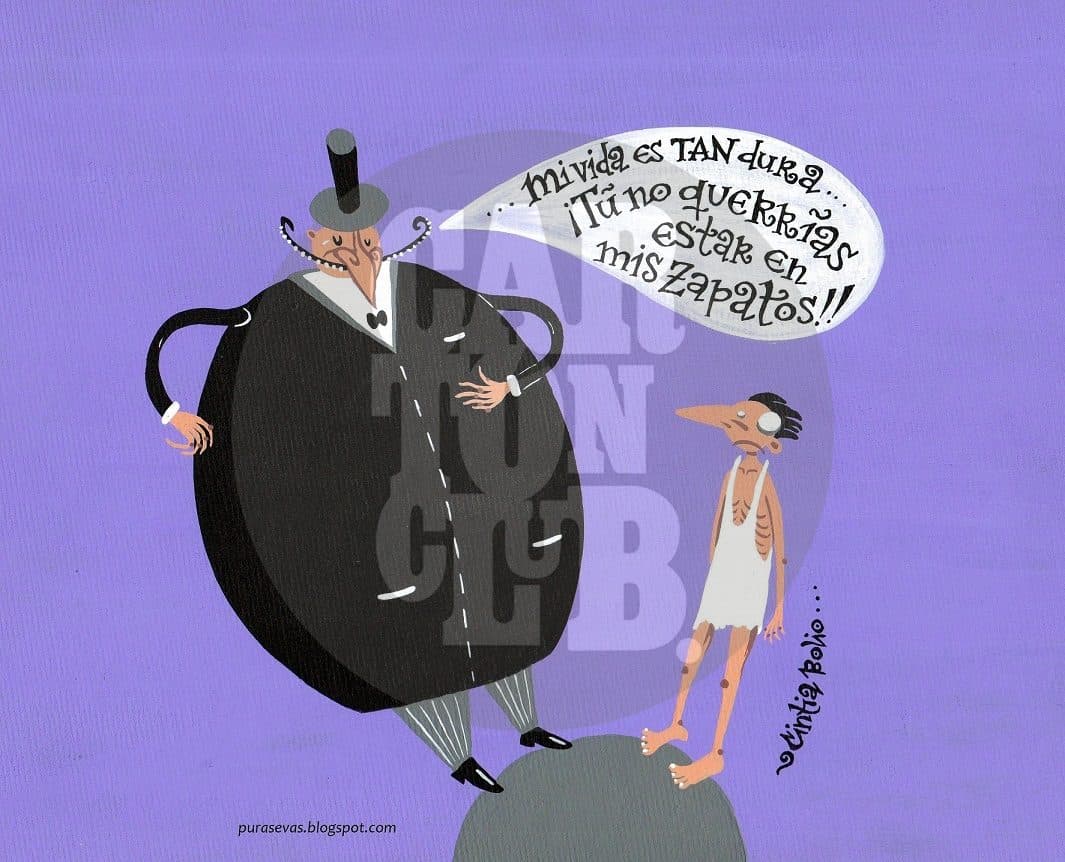 Pobrecito, cartón de Cintia Bolio