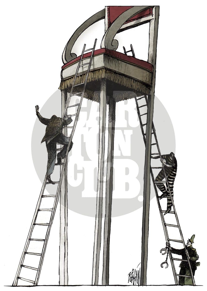 Poder y Corrupción, cartón de Ángel Boligán
