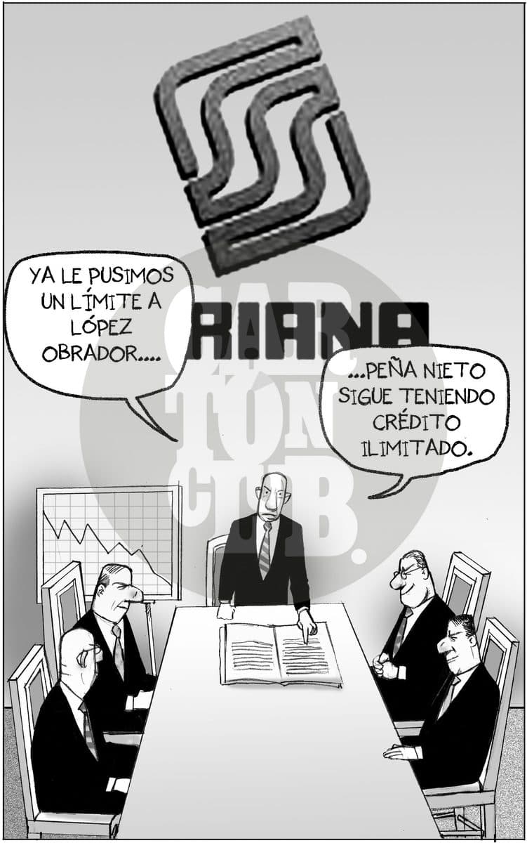 Politicas de empresa, cartón de El Fisgón
