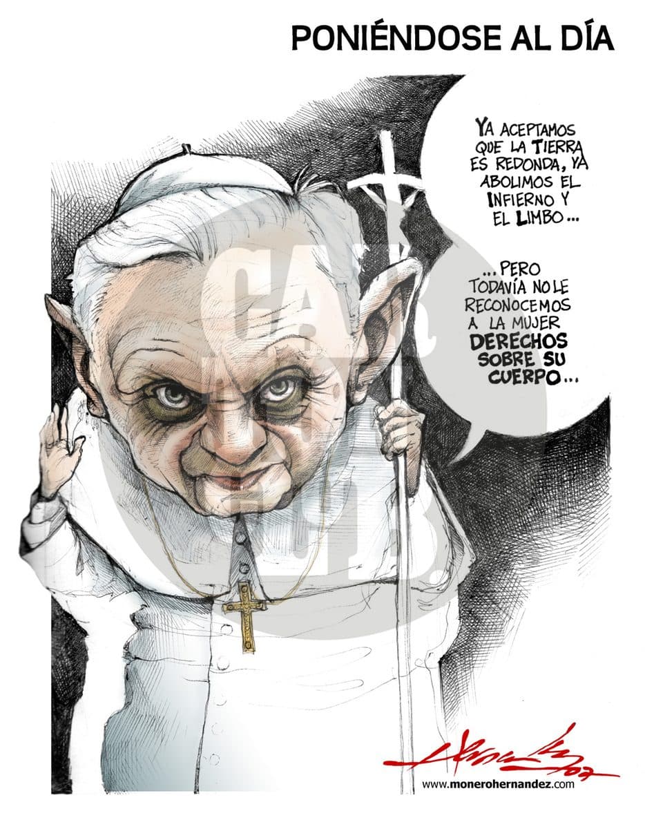 Poniendose al dia, cartón de Hernández