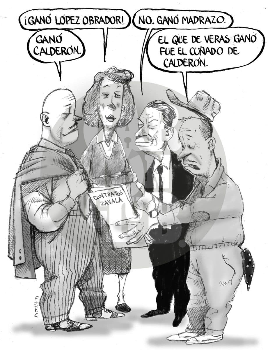 Posdebate, cartón de El Fisgón