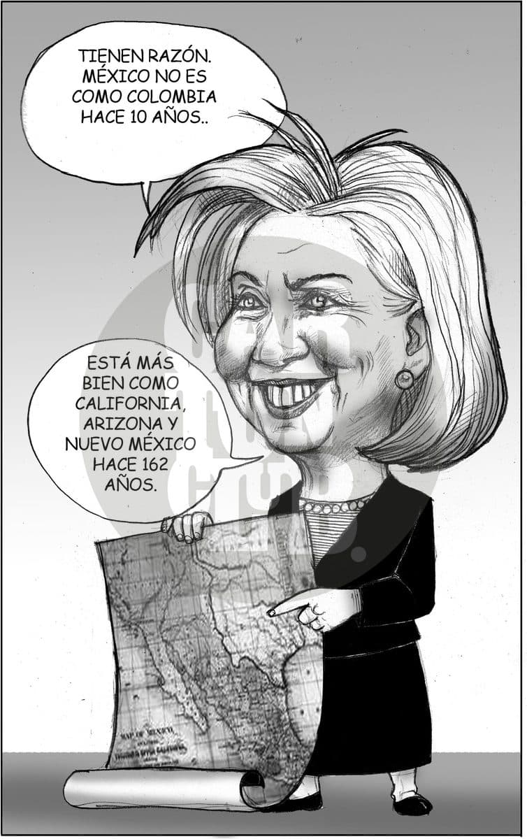 Precision de la Hilaria, cartón de El Fisgón
