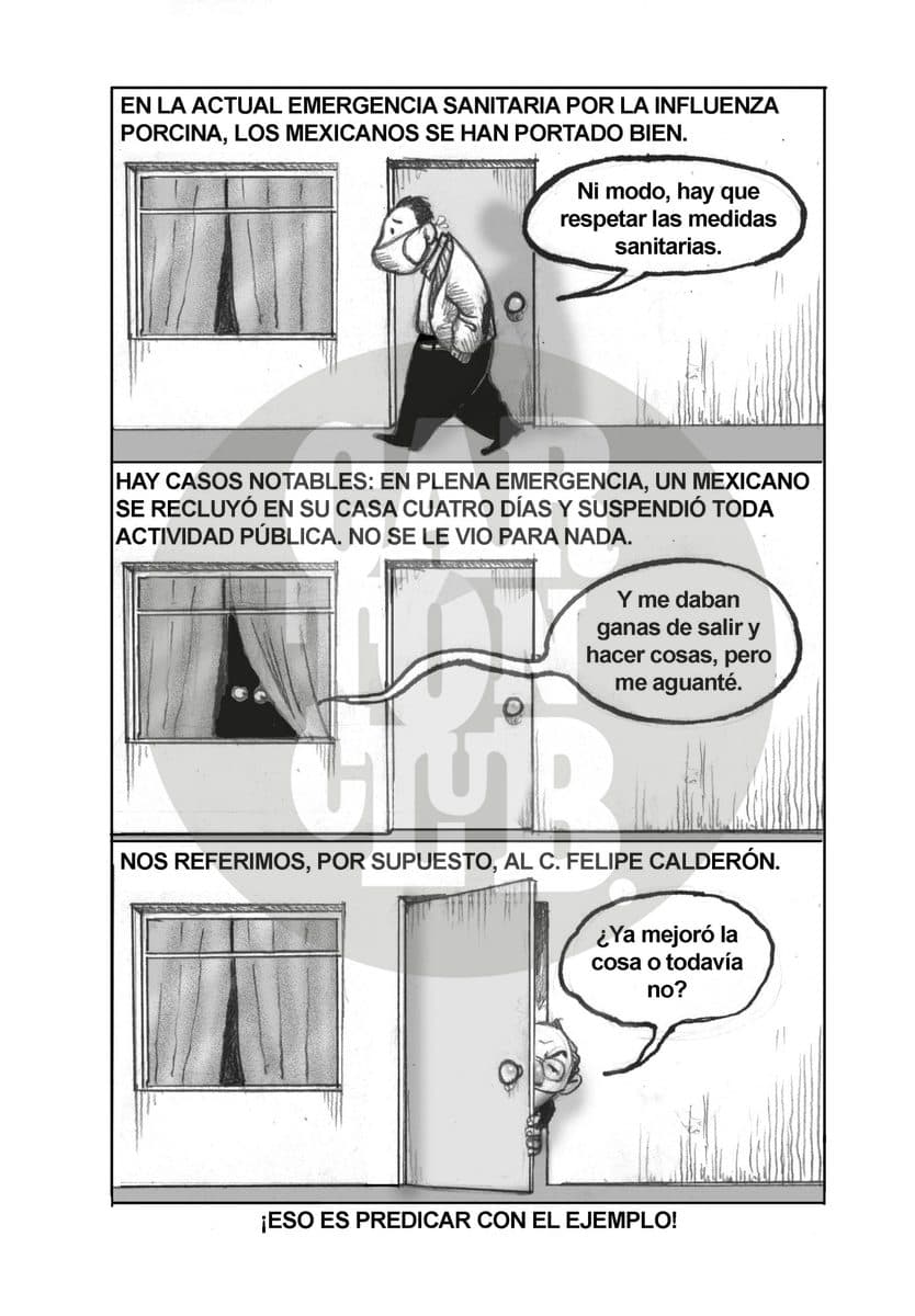 Premio al mérito ciudadano, cartón de El Fisgón