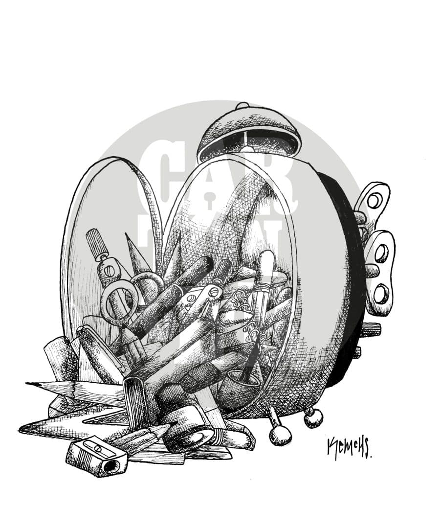 Regreso a clases, cartón de Kemchs