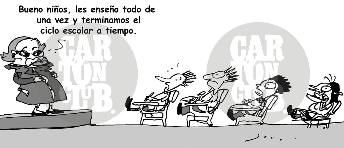 Reponiendo Clases, cartón de Garci
