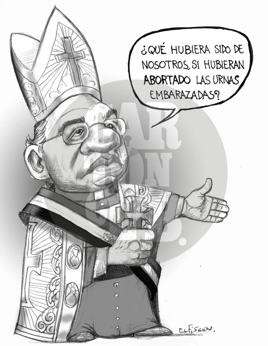 representante del vaticano, cartón de El Fisgón