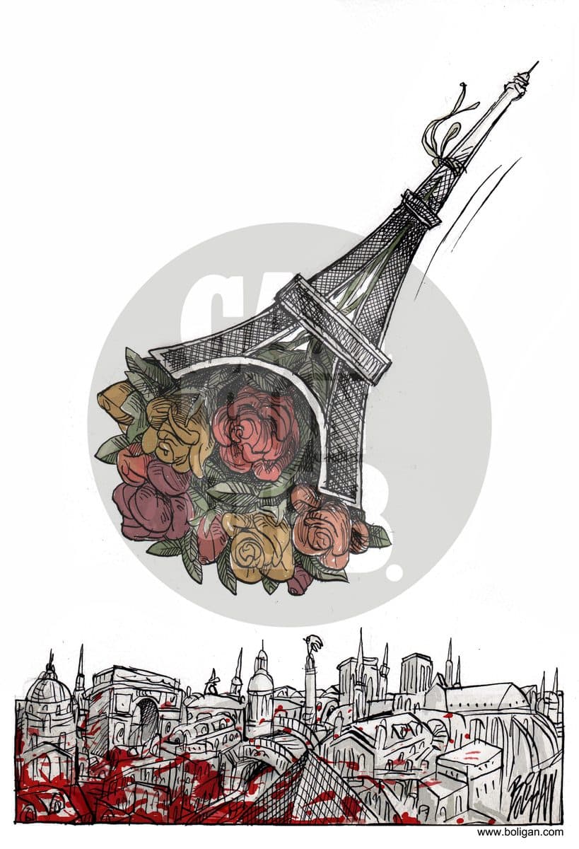 Réquiem por Paris, cartón de Ángel Boligán