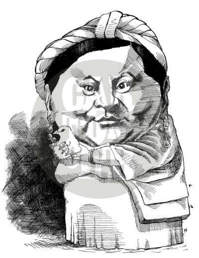Rigoberta Menchu, cartón de Laz