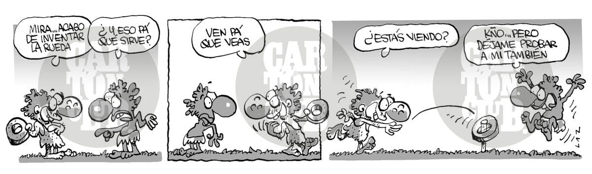 rueda, cartón de Laz