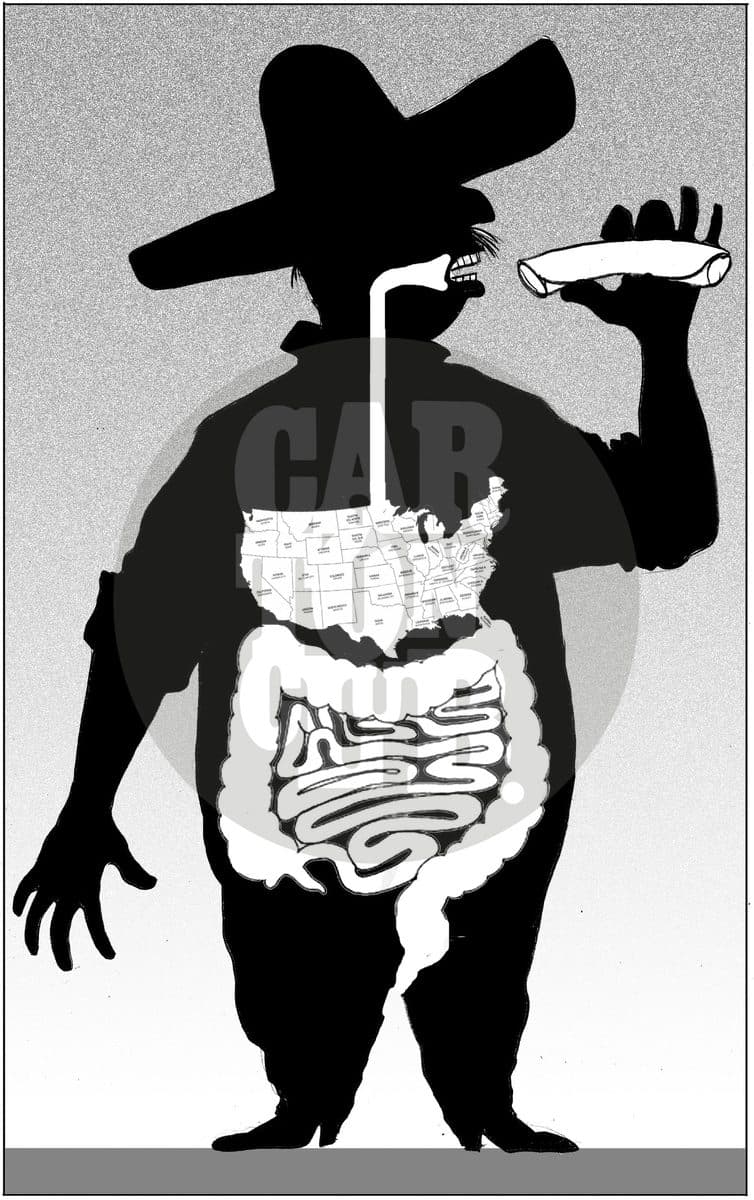 Sistema Alimentario Méxicano, cartón de El Fisgón