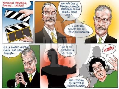 Spot de Fox 2, cartón de Helguera