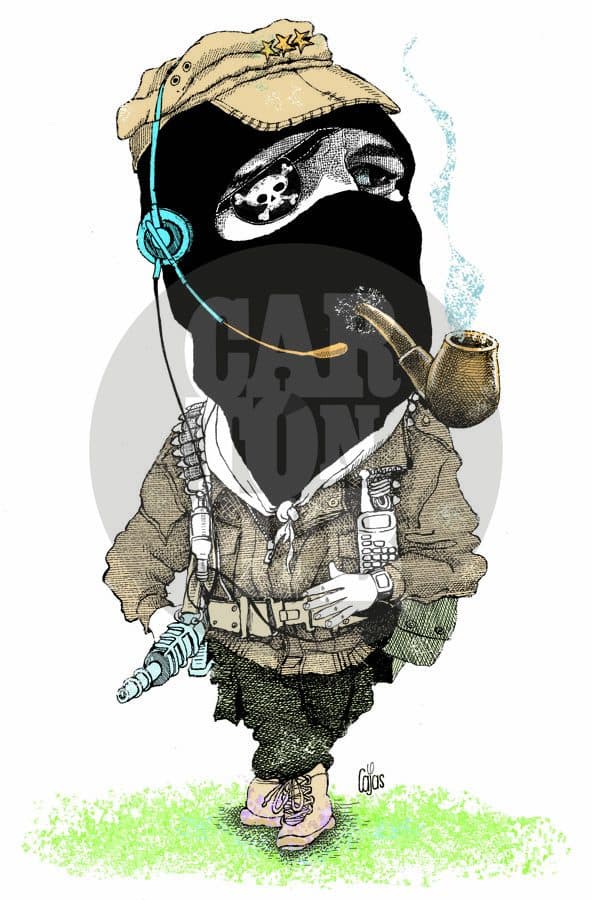 Subcomandante Marcos, cartón de Cajas