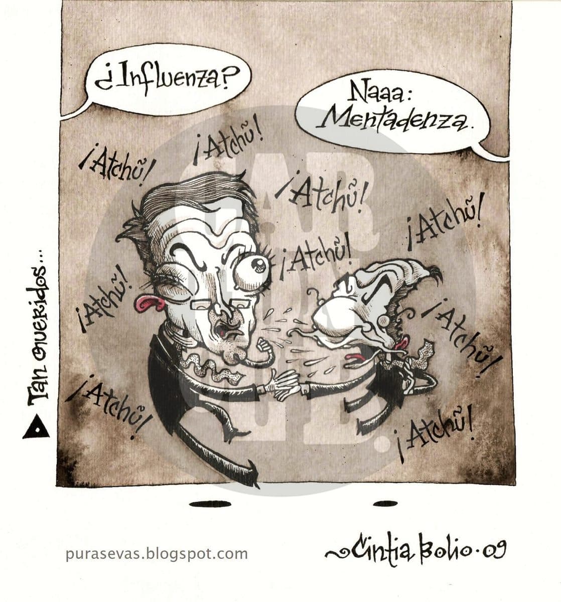 Tan queridos..., cartón de Cintia Bolio