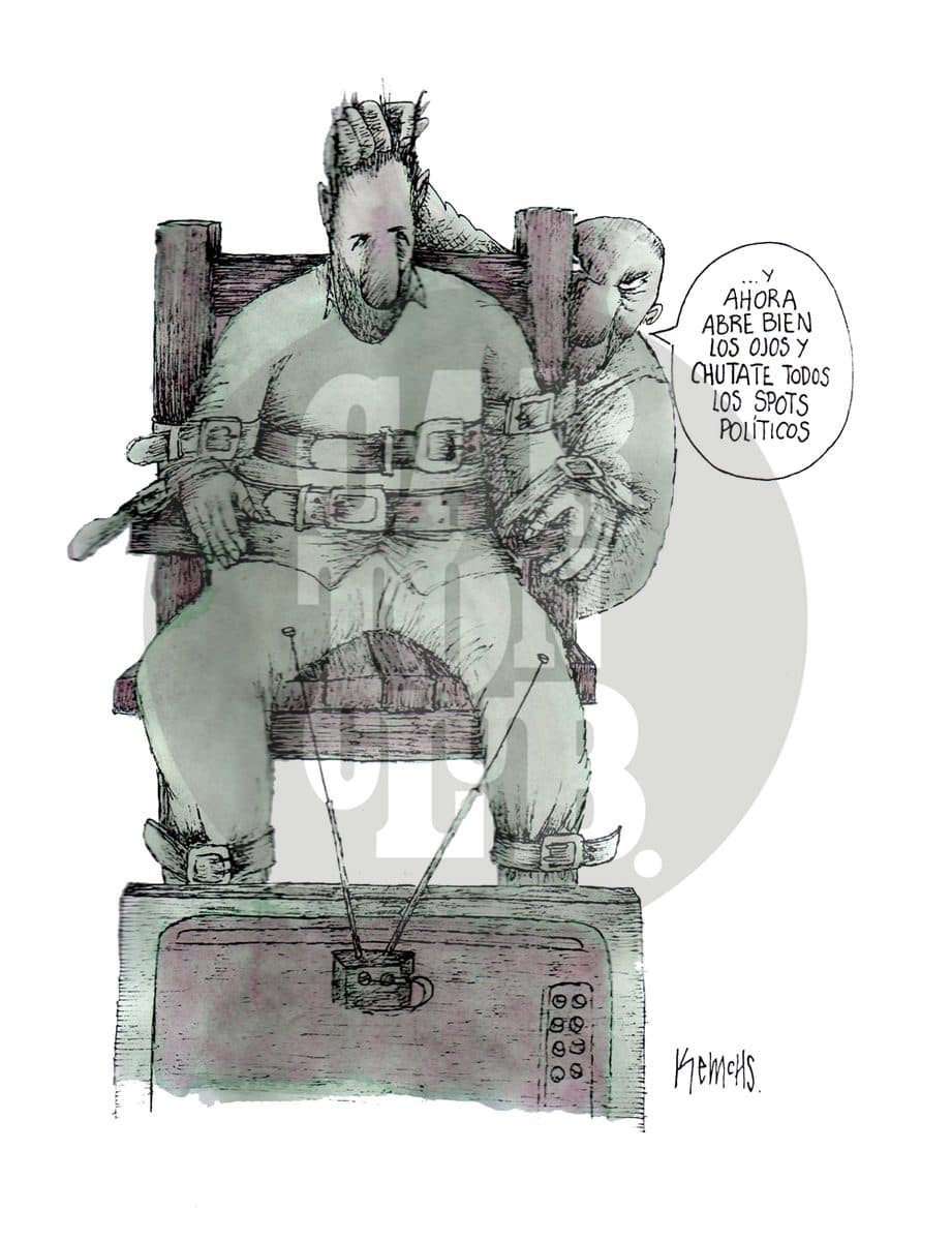 Tortura en México, cartón de Kemchs