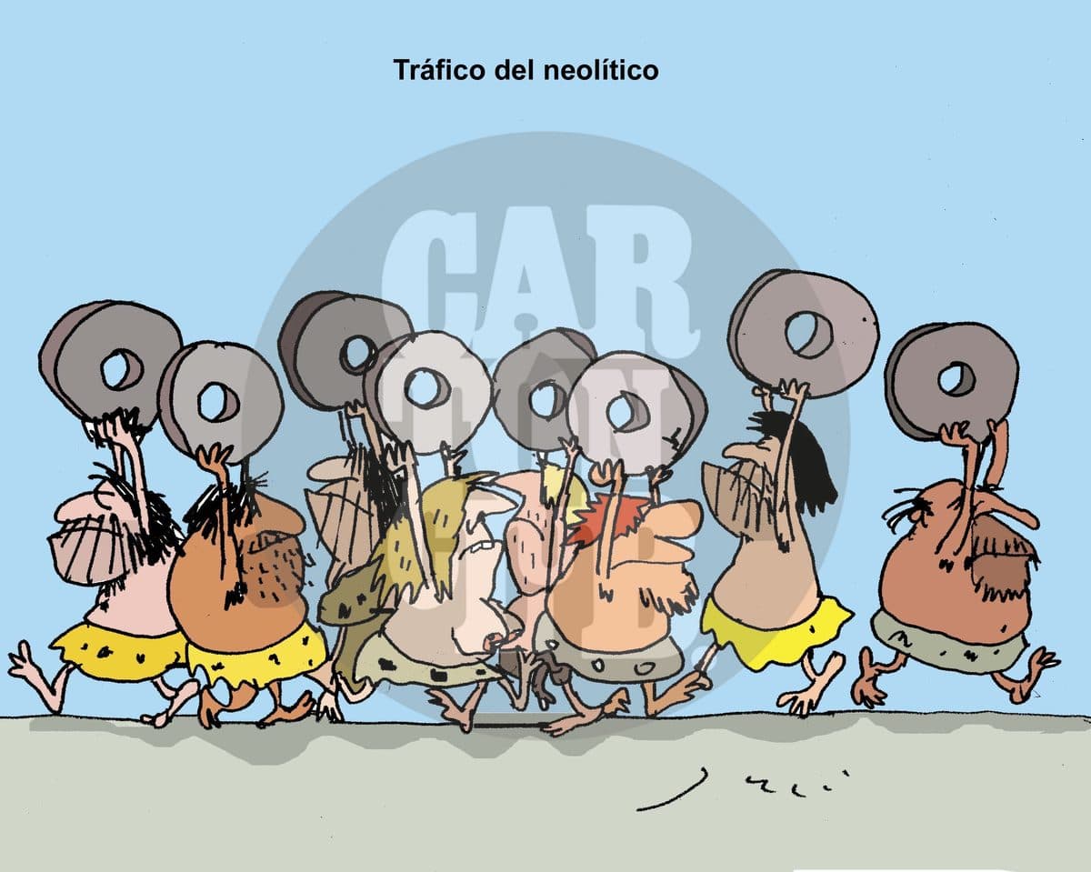 tráfico del neolítico, cartón de Garci
