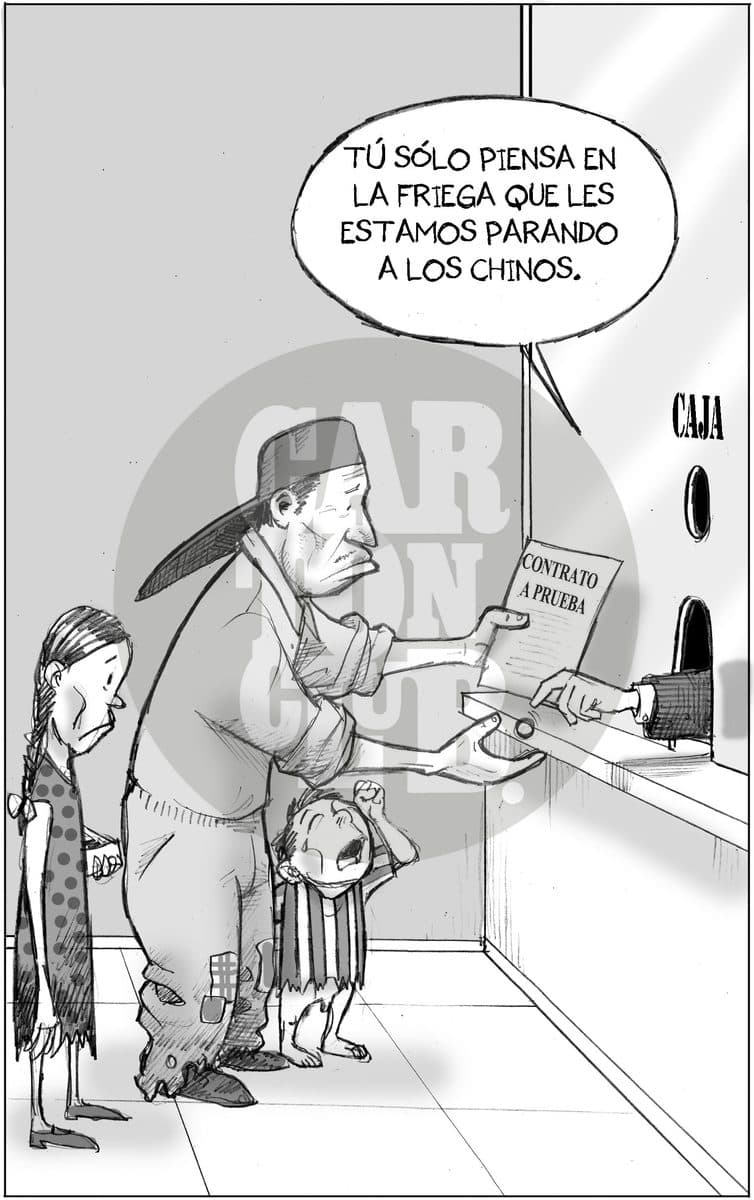 Tras la reforma laboral, cartón de El Fisgón