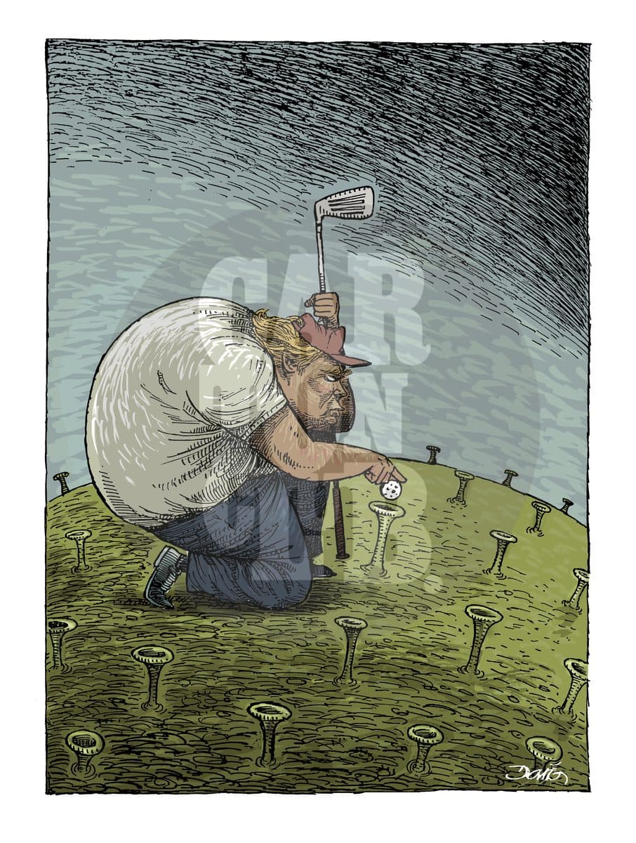 Trump en el green