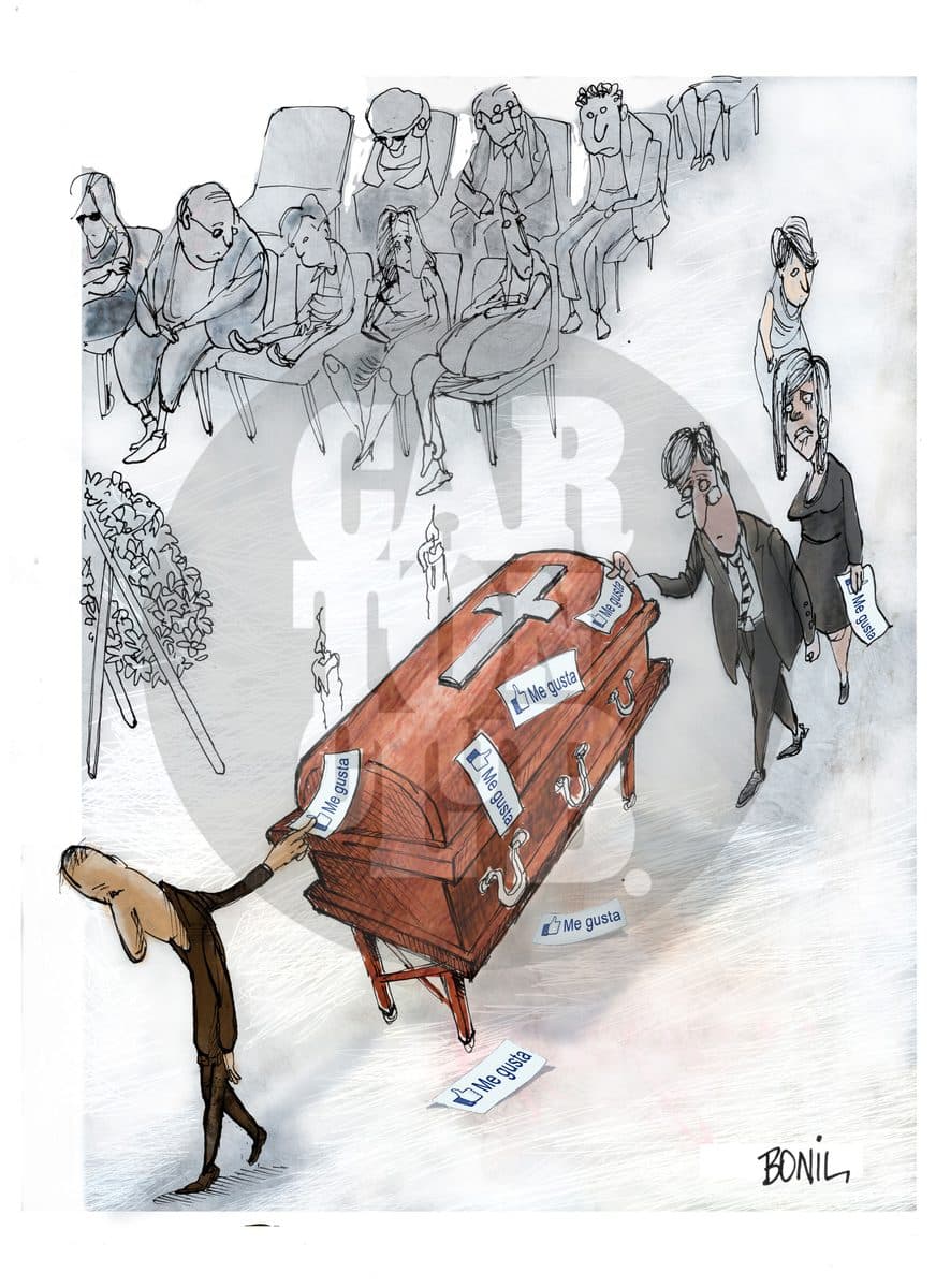 Velorio, cartón de Bonil