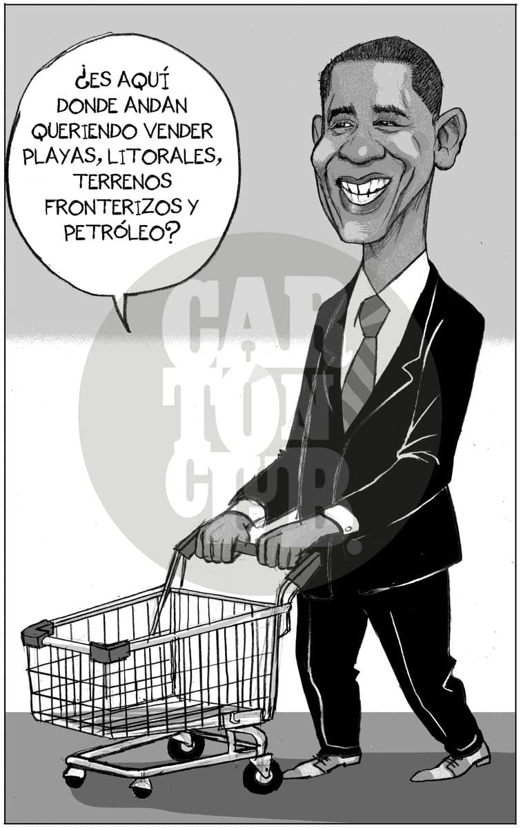 Viaje de shopping, cartón de El Fisgón