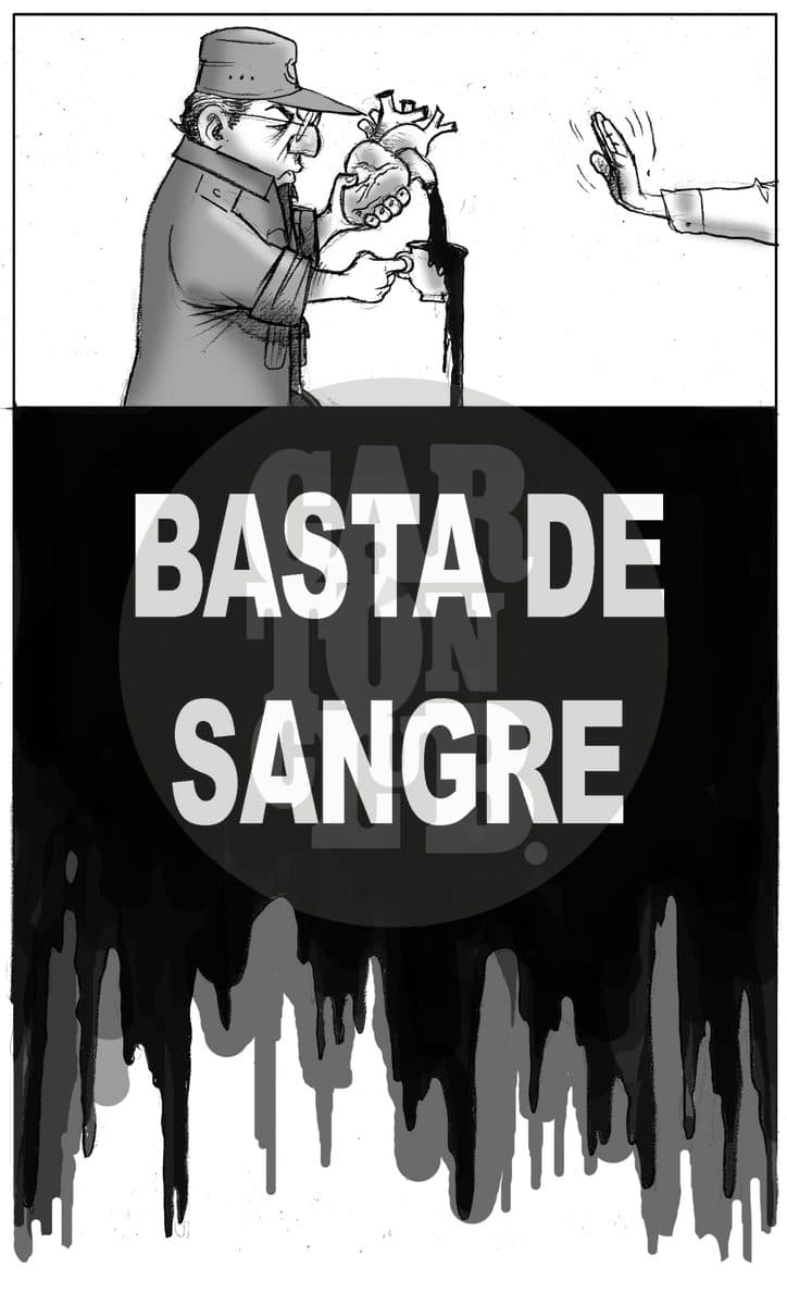 Ya no más, cartón de El Fisgón